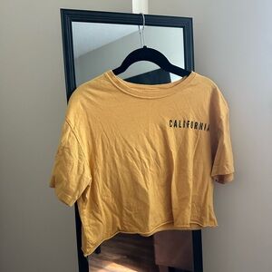 Yellow Cropped Shirt